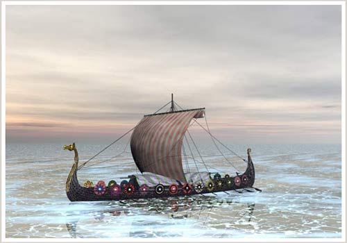 How do Vikings go to sea in cloudy days?