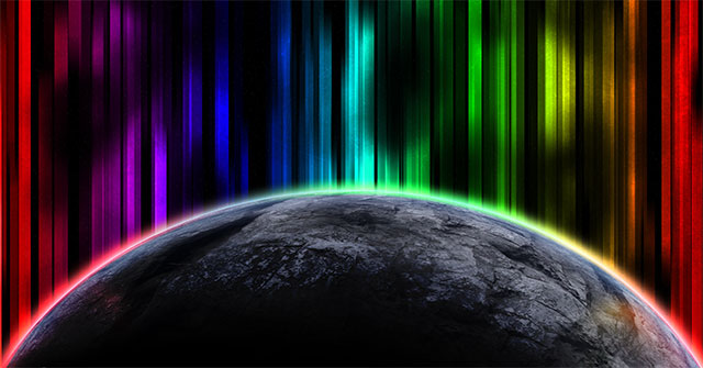 How does light help people explore the universe?