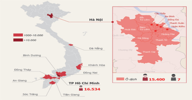How is dengue spreading throughout the country?