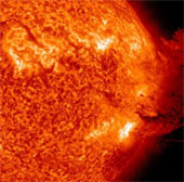 How is the communication system attacked by the solar storm?