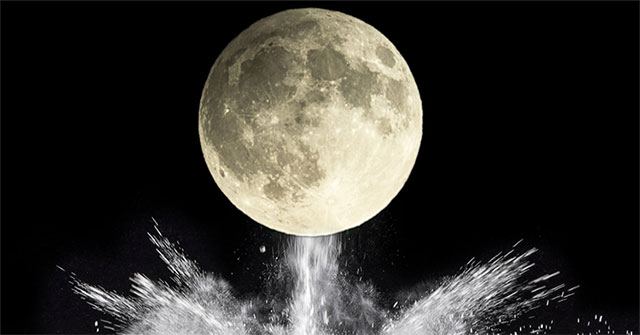 How is the moon almost bombed?