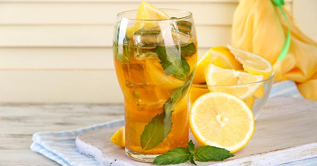 How to make cool lemon tea to cool the sunny day