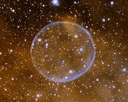 Huge bubbles in the universe