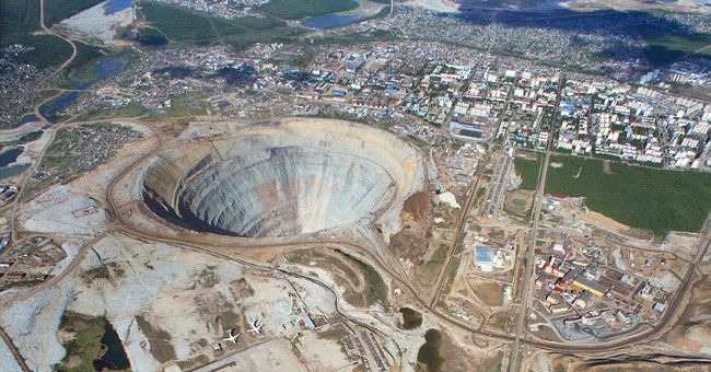 Huge diamond mines can create tornadoes that suck down helicopters