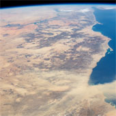 Huge dust over the sea