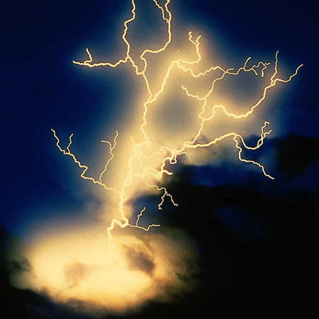 Huge lightning strikes back