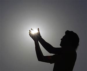 Human hands emit light