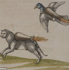 Humans wear weapons into pets to make a suicide bomb from the 16th century