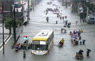 Hundreds of people died from typhoons and floods in the Philippines