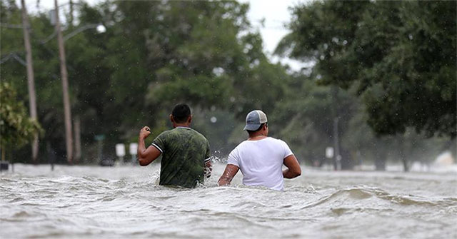 Hurricane Barry turned the road into a river in the southern United States