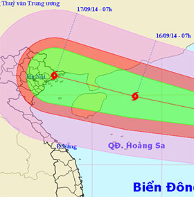 Hurricane Kalmaegi accelerated, advancing rapidly into the South China Sea