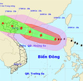 Hurricane Kalmaegi is level 13, going straight to the waters of Quang Ninh - Hai Phong