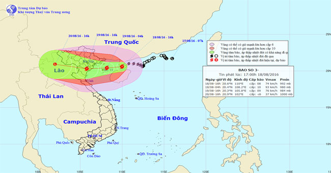 Hurricane No. 3, level 14, is approaching Quang Ninh - Thanh Hoa