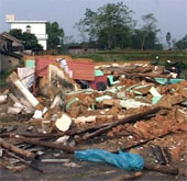 Hurricanes cause the roof of hundreds of houses in Lai Chau