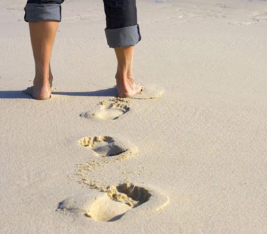 Identify people with footprints