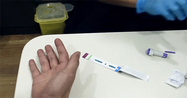 If the HIV test is cut, it will falsify the test result