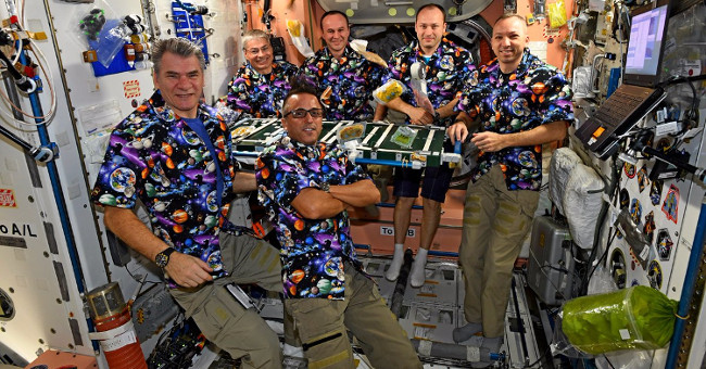 If there was a party on the spacecraft, what would the astronauts do?
