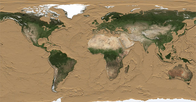 If you drain all the water from the sea, what will the Earth look like?