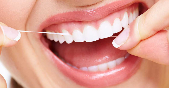 If you want to have beautiful teeth, don't floss your teeth with teeth