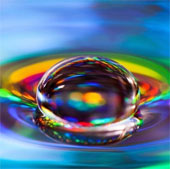 'Illusion' images from water droplets close-up
