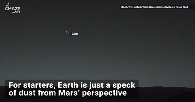 Image of Earth seen from other planets in the universe