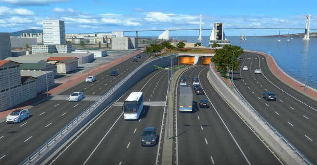 Image of simulating a tunnel crossing Han River in Da Nang