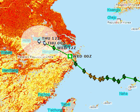 Image: Strong storm devastating eastern China
