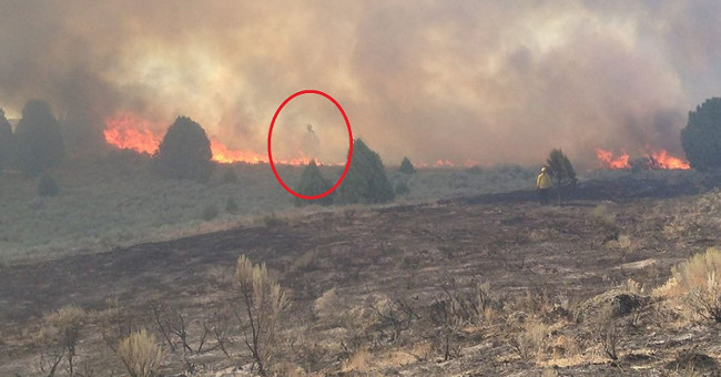 Images resemble ghosts floating in a fire