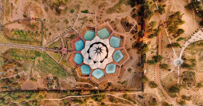 Impressive image of urban countries from above