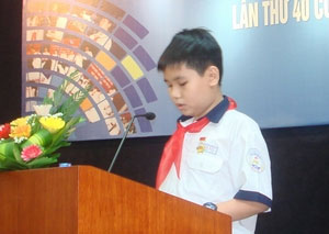 Impressive letter won the first prize of the class 8 UPU 40