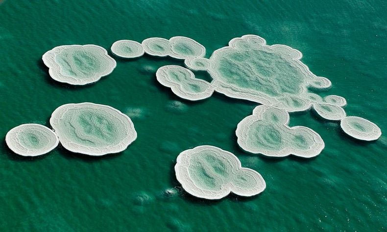 Impressive salt crystals in the Dead Sea