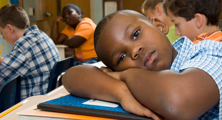 In elementary school, female students feel happier than male students