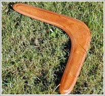 In the universe, the boomerang still flies back