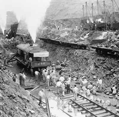 Incredible set of Panama Canal construction