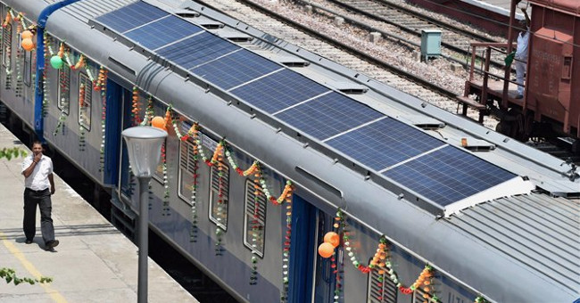 India trains run by solar energy