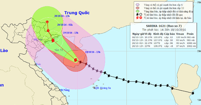 Influence of storm No. 7, Hanoi evening has heavy rain