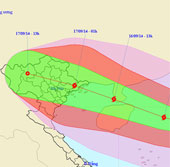 Influence of typhoon Kalmaegi, from the north there is heavy rain