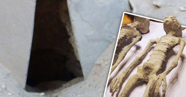 Inside the grave contains an alien