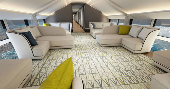 Inside the world's largest balloon with glass floor, carrying super rich circles
