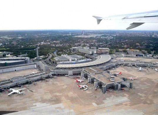 Installation of solar panels at the German airport