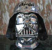 Interesting cartoon characters made from beer cans