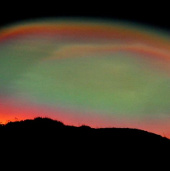 Interesting sparkling nacre cloud strip rare in Scotland