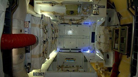 Interior view of private Dragon spacecraft