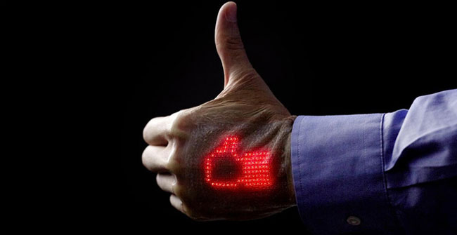 Inventing electronic skin can display heart rate information on your hands