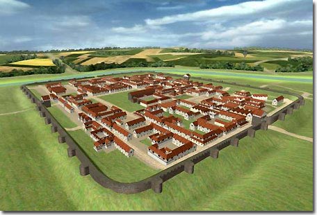 Investigate in detail about an ancient Roman town in England
