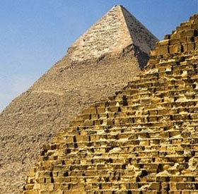 Is the Egyptian pyramid built up from the inside out?
