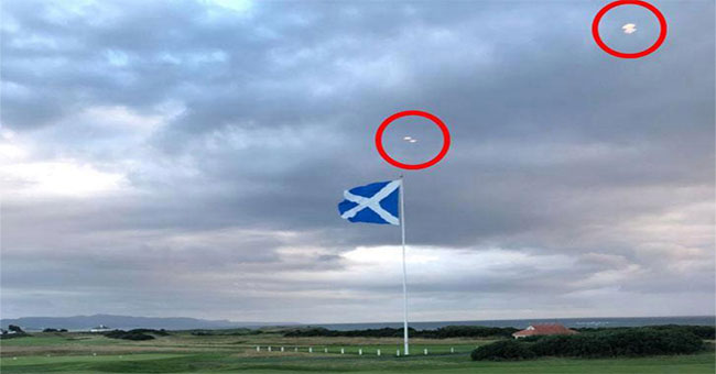 Is the UFO hovering near President Trump's golf course?