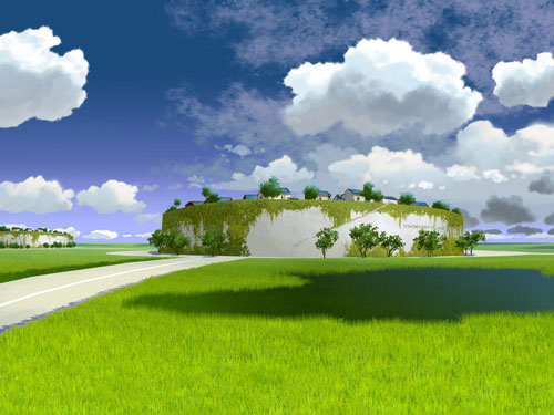 Island on land
