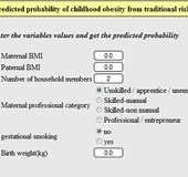 It takes two minutes to know if the child is obese when he is growing up?