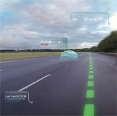 Jaguar Land Rover will integrate the 'virtual screen' into the car's windscreen
